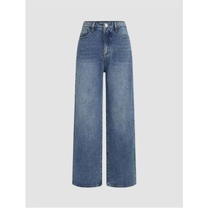 New Denim Solid Straight Leg Jeans